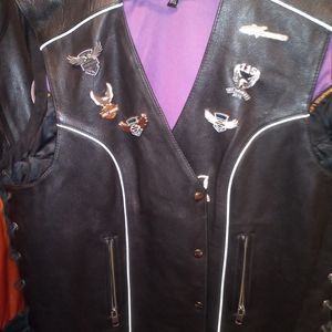 Selling leather jacket and vest asking 400.00